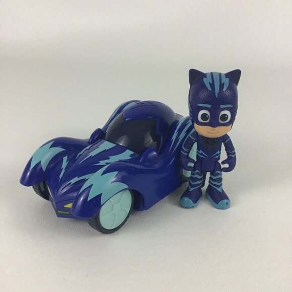 PJ Masks Rev N Rumbler Shake Cat-Car w Light Up Catboy Figure Lot Just Play - Picture 1 of 6